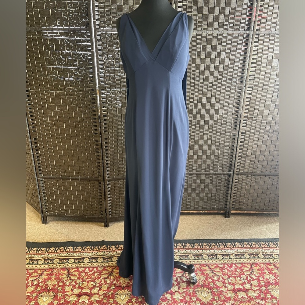 Wtoo Navy Blue Long Formal Dress